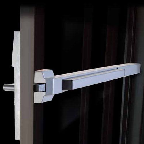 Narrow Stile Key Card with Keypad Exit Trim Satin Chrome N437