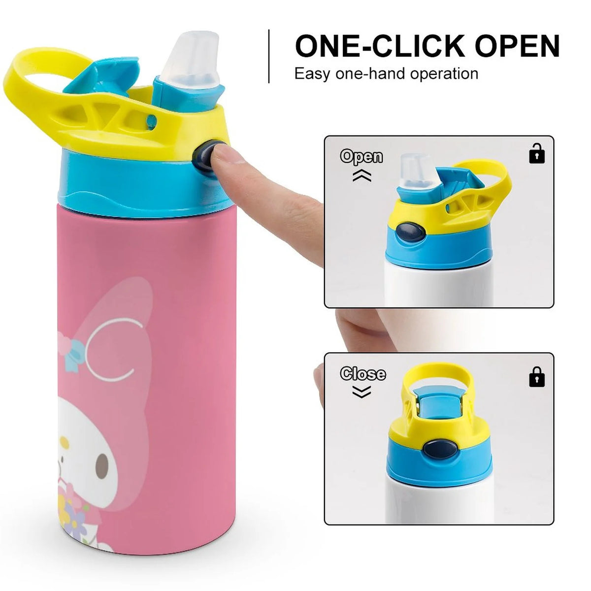 Stainless Steel Vacuum Insulated Water Bottle With Straw C302