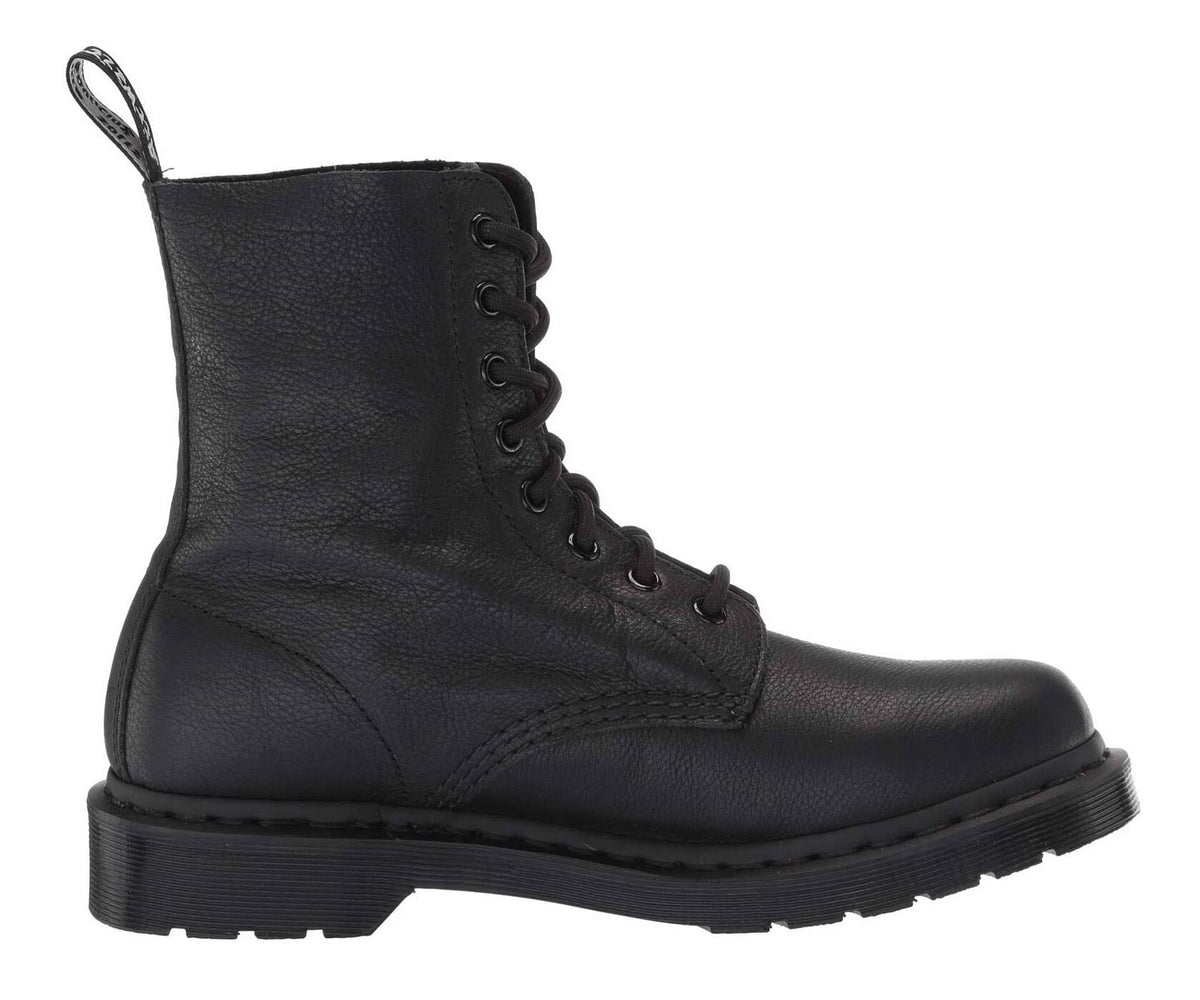 Black Virginia Leather Dr Martens Boots F55431