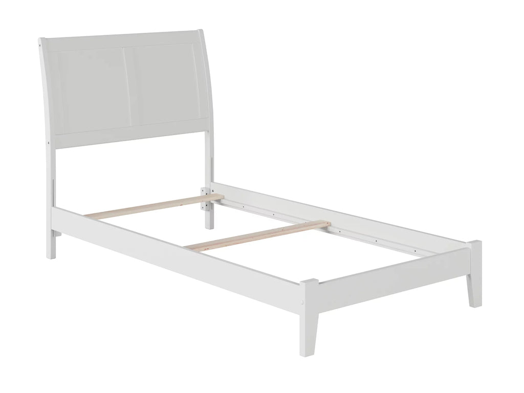 Twin Traditional Bed in White O1001