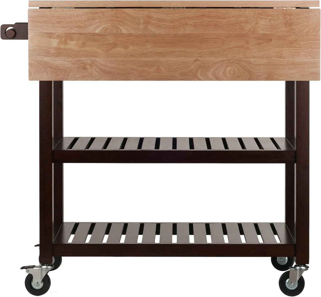 Cappuccino Natural Kitchen Cart B99527