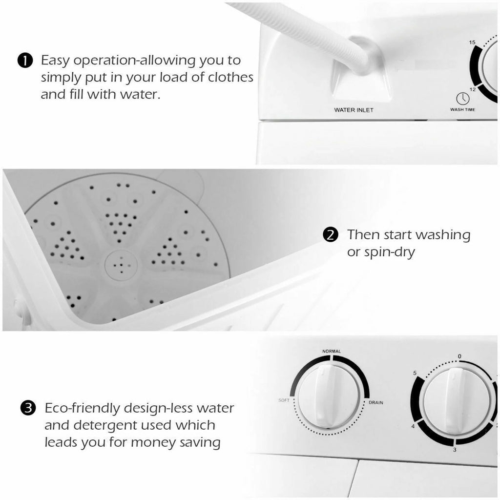 Compact Portable Twin Tub Washing Machine F448656