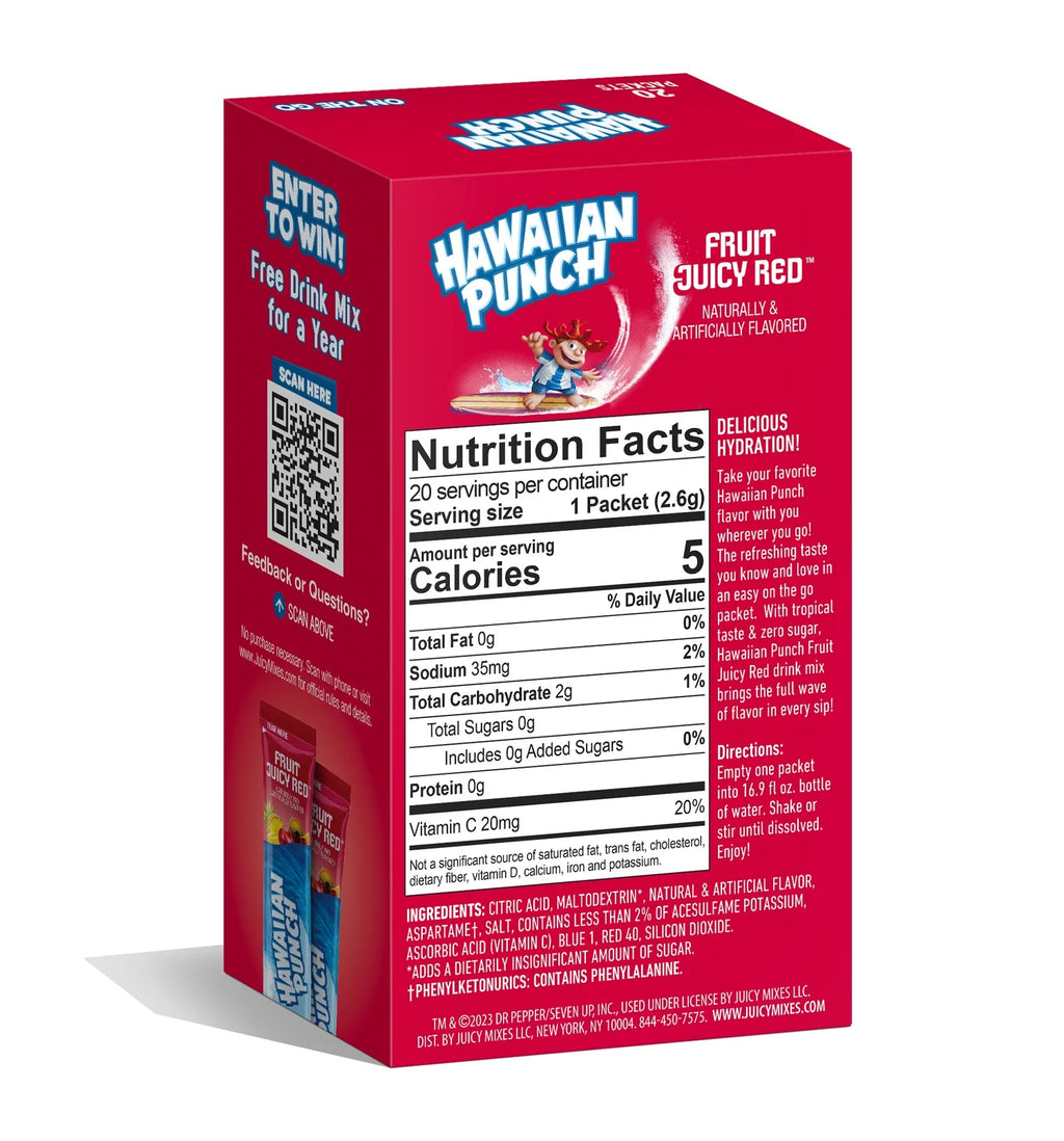 Sugar-Free Powdered Drink Mix, 20 Count Packets G28402