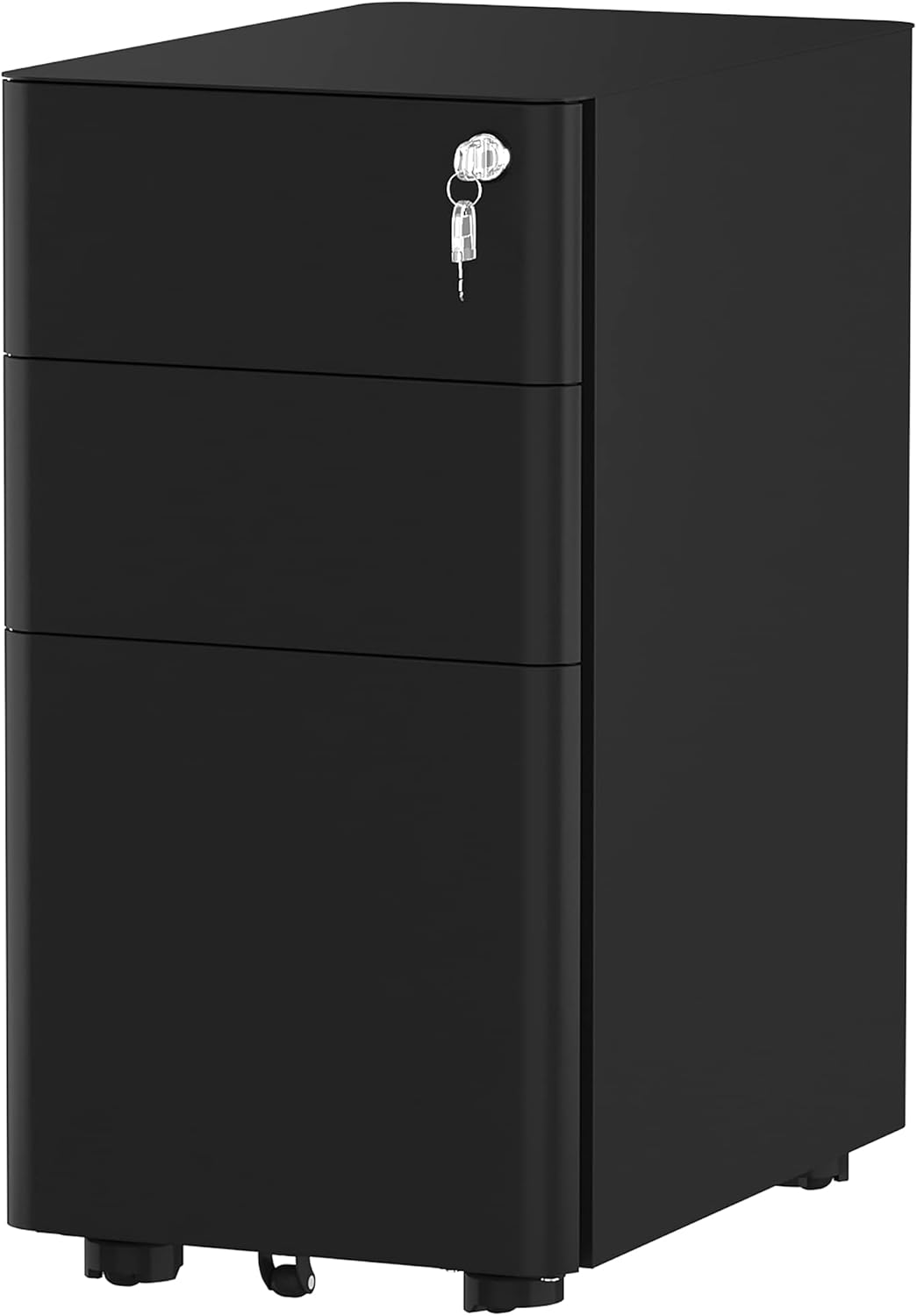 Black 3-Drawer Metal Filing Cabinet C756588