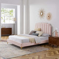 King Performance Velvet Platform Bed C106139