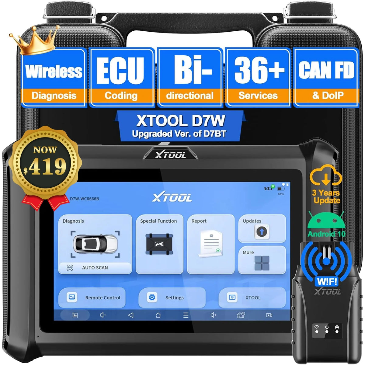Wireless Bidirectional Car Diagnostic Scanner H532