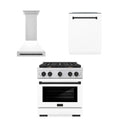 30 In. Gas Range, Range Hood, Dishwasher in White K170368