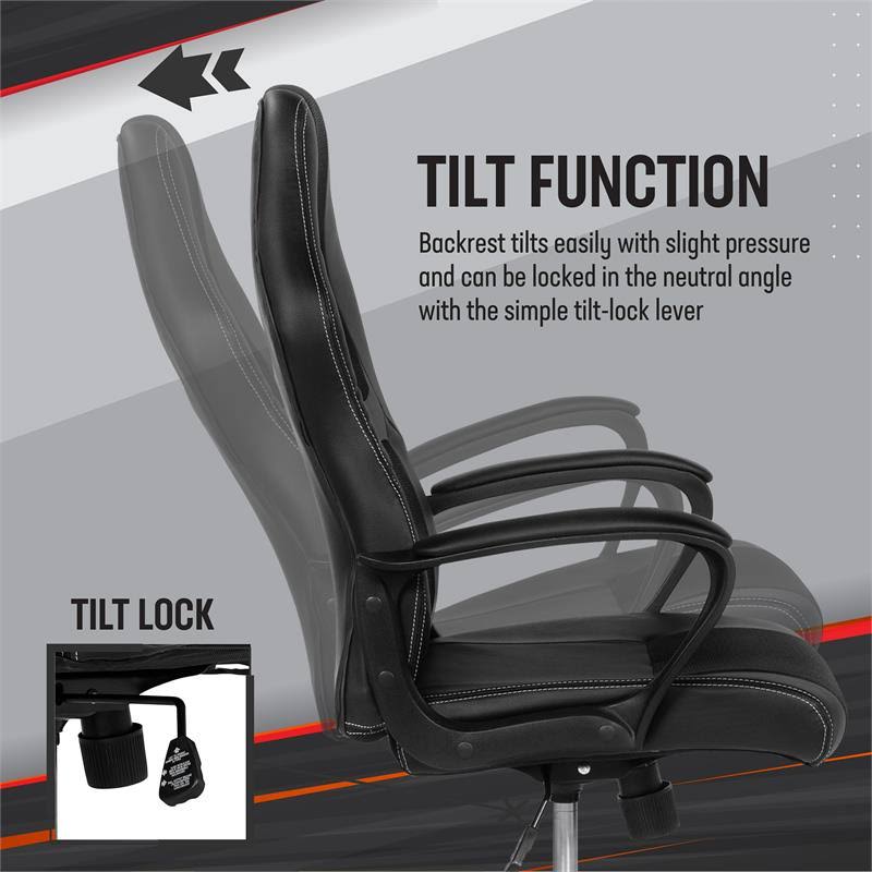 Black Metal 2-Piece Desk and Chair Set S244995