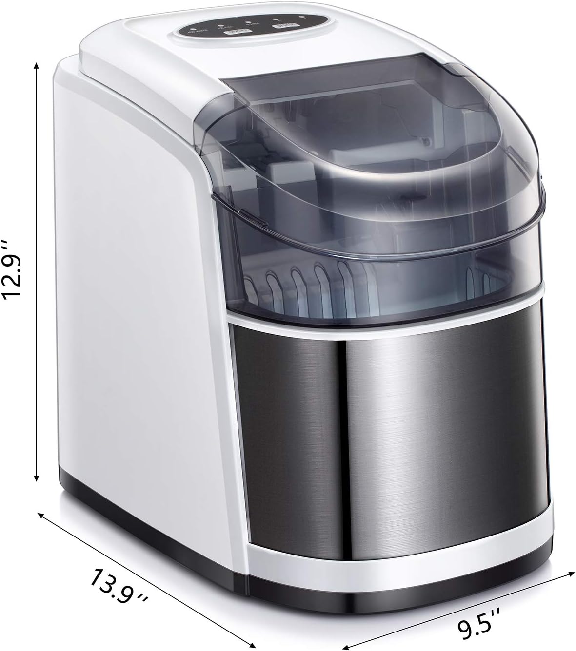 Silver Countertop Ice Maker R854