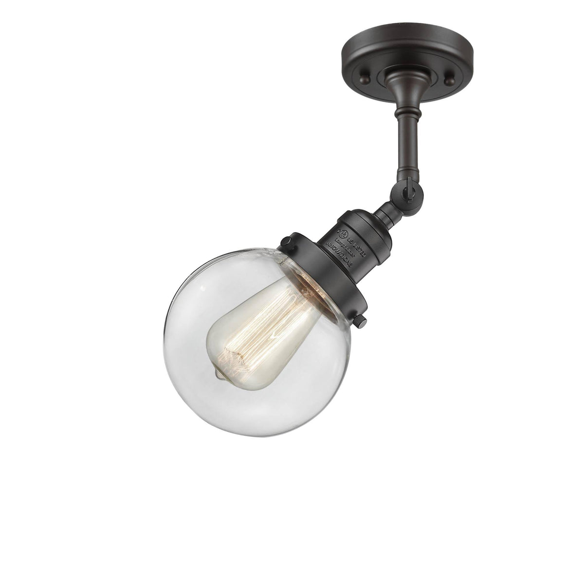 1 Light 6 inch Semi-Flush Mount in Oil Rubbed Bronze N3233