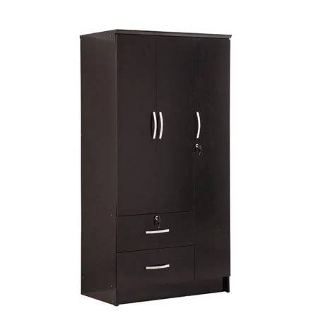 3 Door Armoire with Drawers, Black Finish P155211