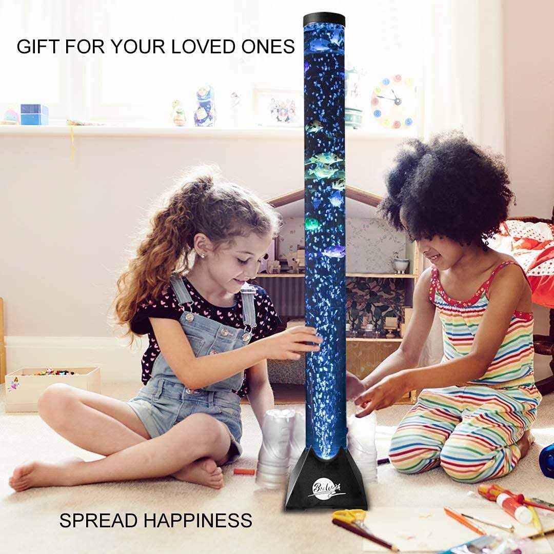 4FT LED Water Bubble Fish Tube Floor Lamp Z9064