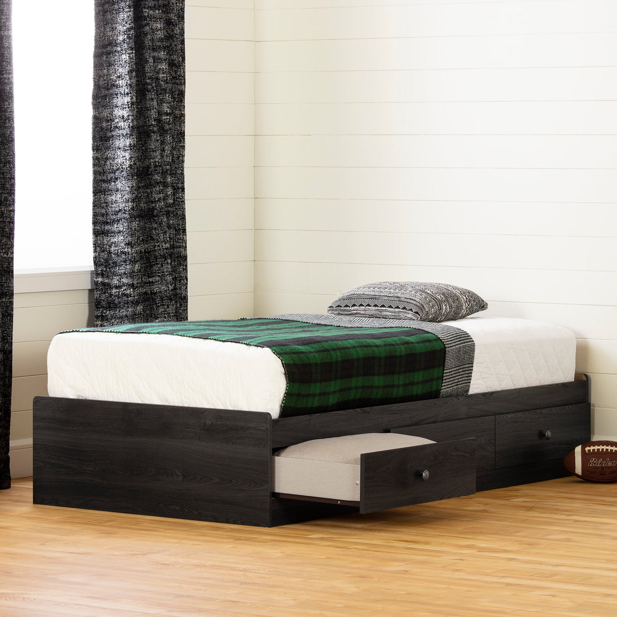 Gray Oak 3 Drawer Bed I6336