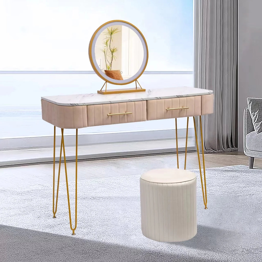 Soft Leather Makeup Stool Y5801