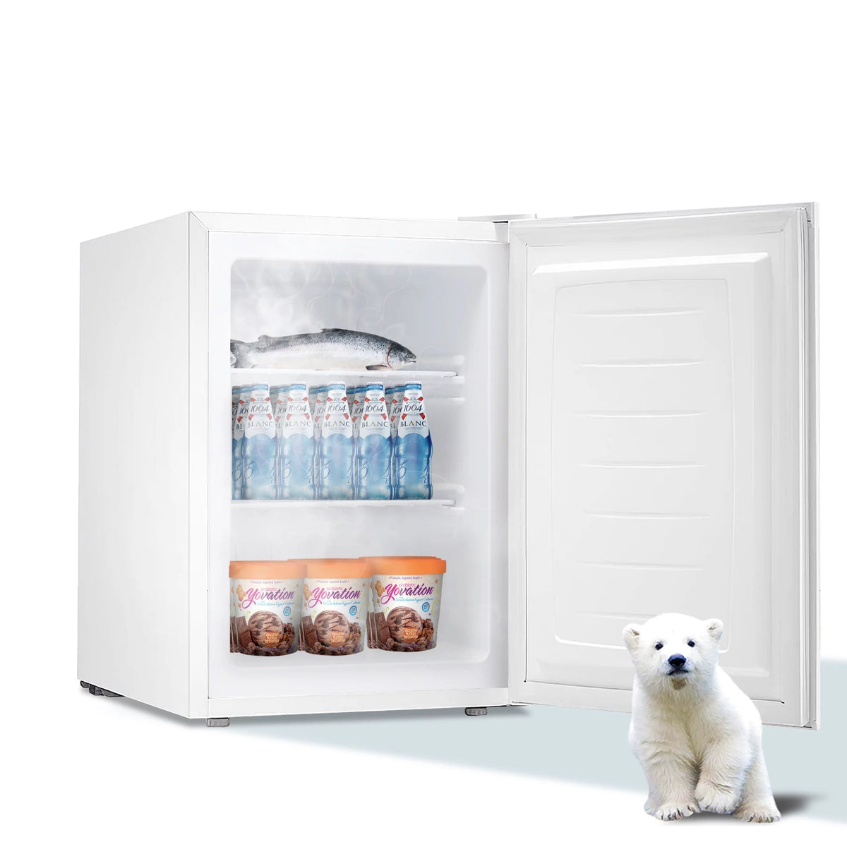 3.0 Cu.ft Compact Upright Freezer with Reversible Door V3215