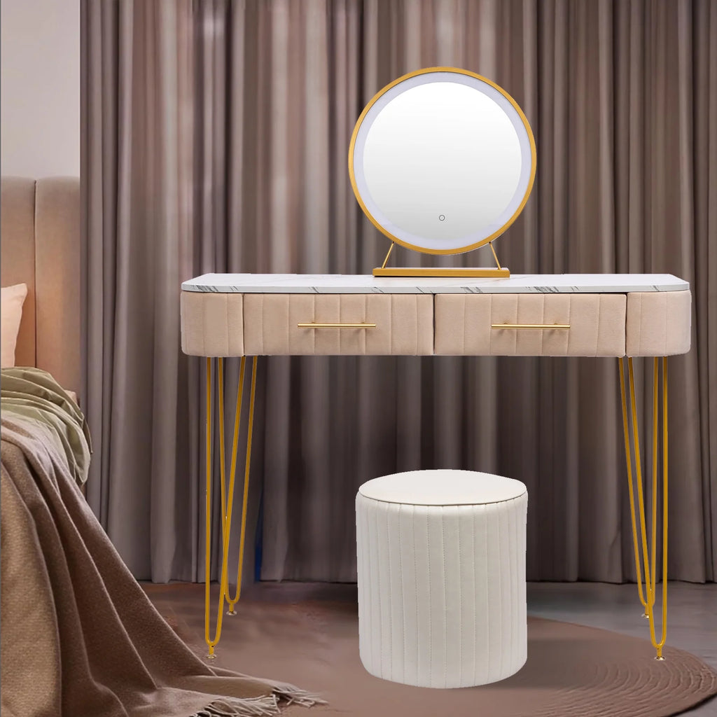 Soft Leather Makeup Stool Y5801