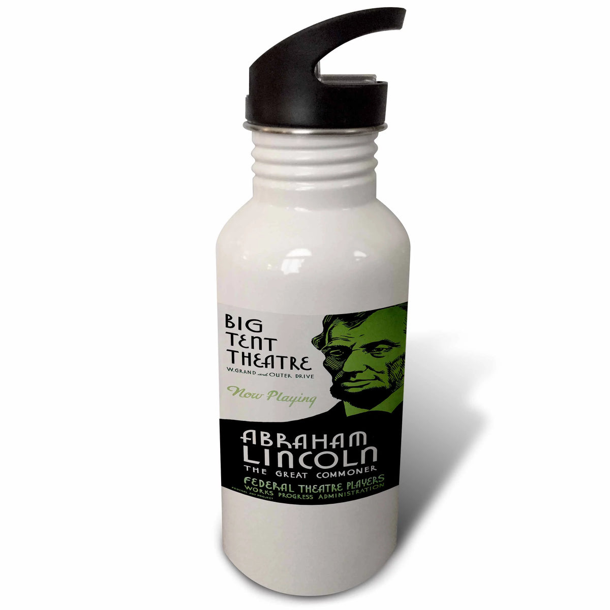 Abraham Lincoln Play Poster 21 oz Sports Water Bottle U5811