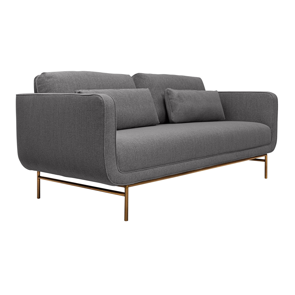77" Fabric & Metal Sofa in Gray Y9851