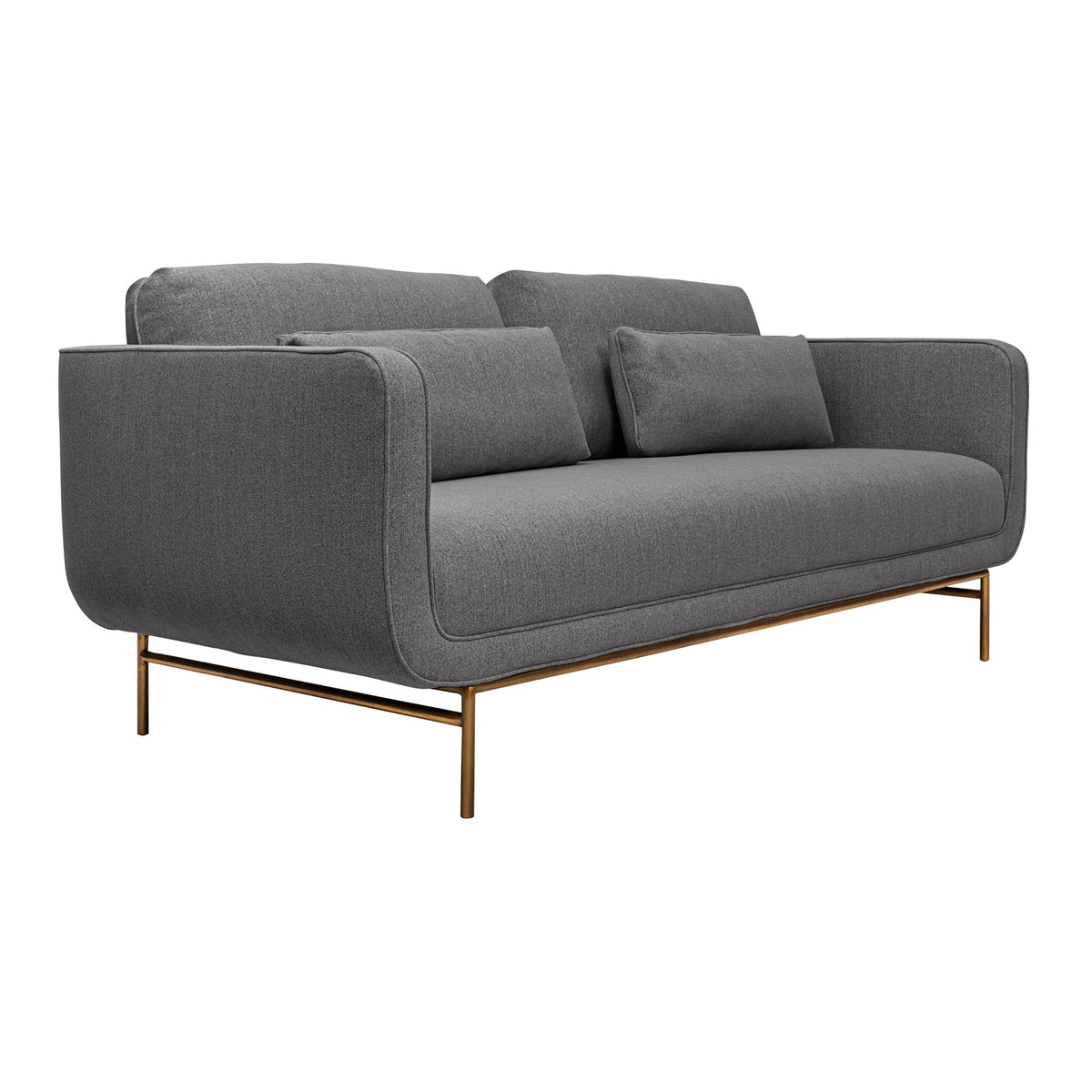 77" Fabric & Metal Sofa in Gray Y9851