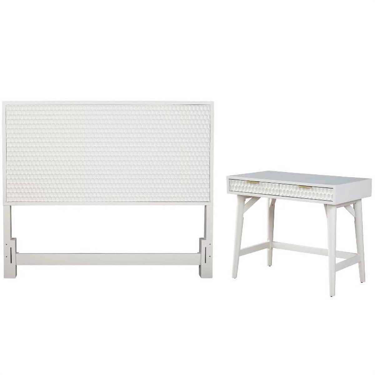 2-Piece Set with California King Headboard & Mini Wood Desk T890151