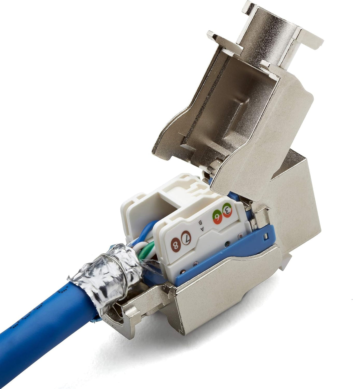 12 Pack Shielded Cat6A Toolless Keystone Jack X138