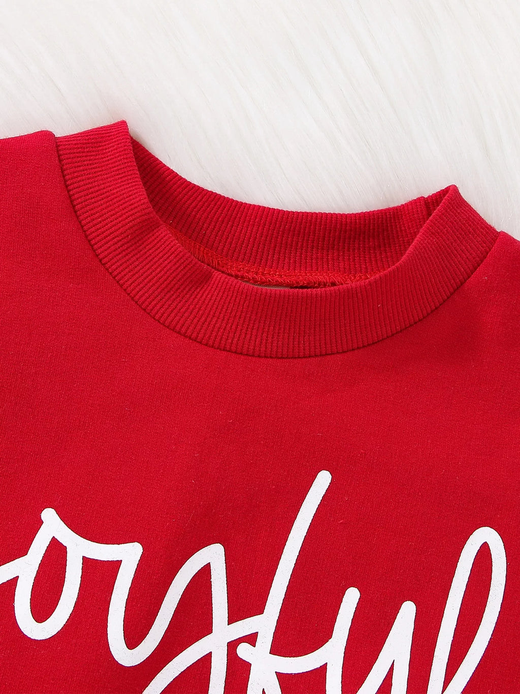 Long Sleeve Round Neck Christmas Shirt and Trousers U174116