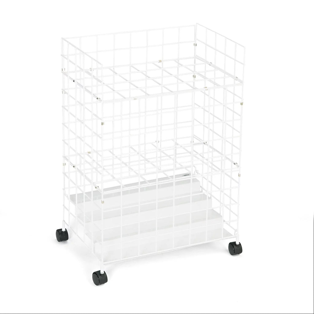 24 Compartment White Wire Roll Files D15814
