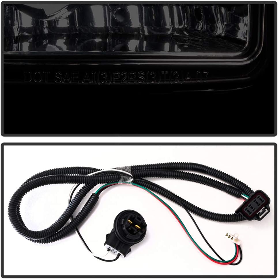 Black Housing Smoked Lens LED Tail Lights Brake Lamps Assembly K8140