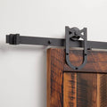 Black Steel Barn Door Hardware Kit J9911