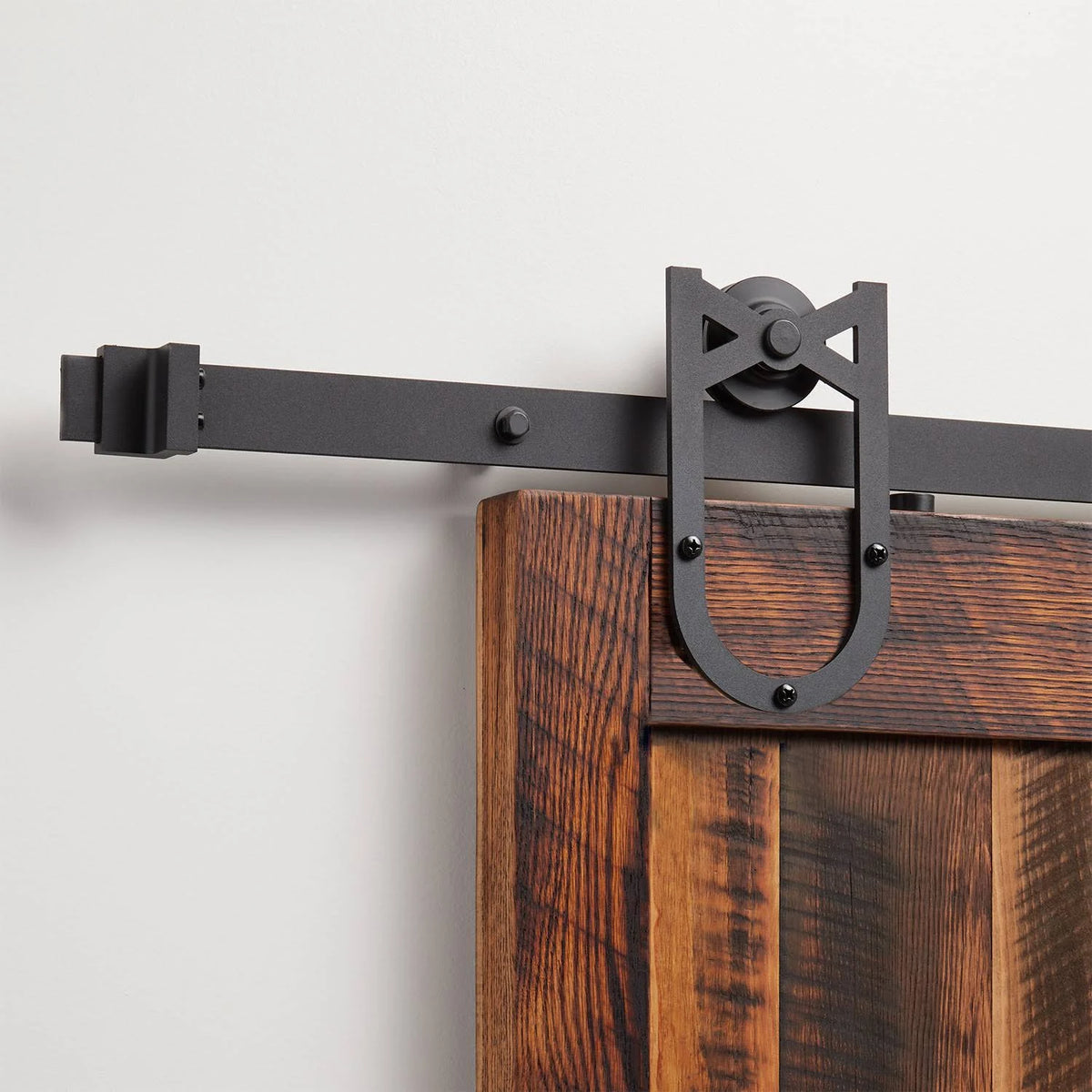 Black Steel Barn Door Hardware Kit J9911