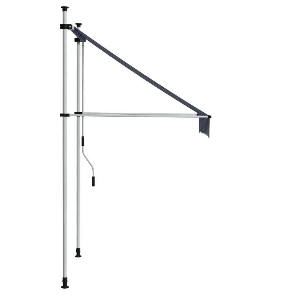 Manual Retractable Awning 39.4" Blue and White Stripes U27136