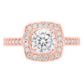 14K Rose Gold Diamond Engagement Ring size 5.5 M1790