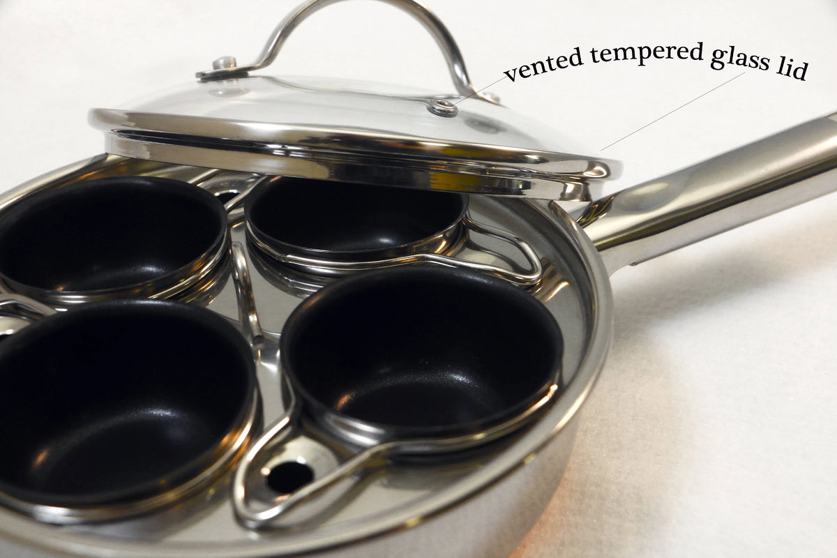 4 Cup Copper Nonstick Egg Poacher H67422