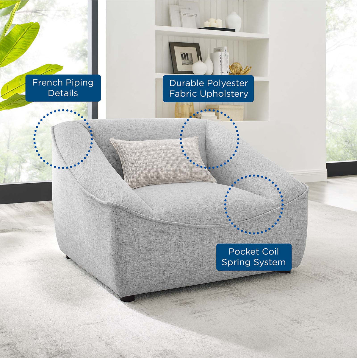Light Gray Armchair A48382