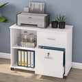 White 2-Drawer Mobile Lateral Filing Cabinet D480453