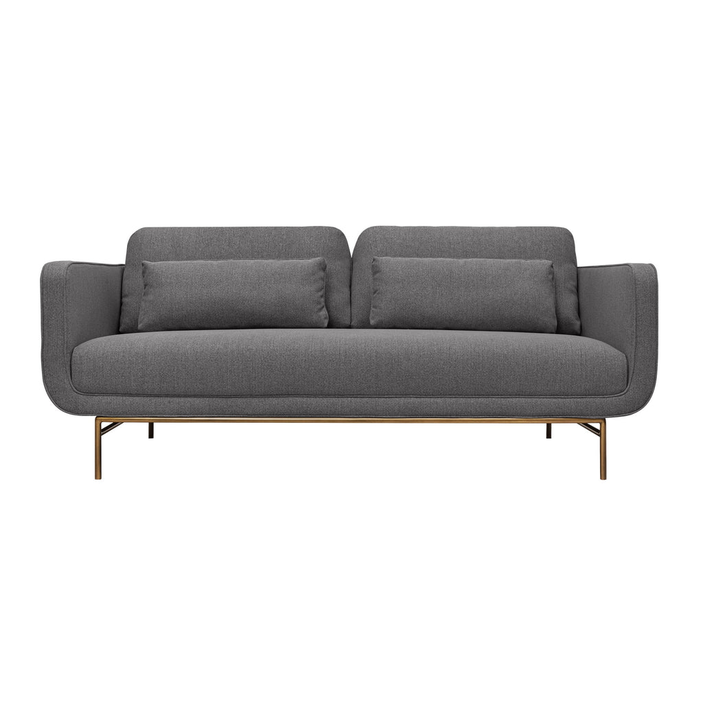 77" Fabric & Metal Sofa in Gray Y9851