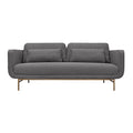 77" Fabric & Metal Sofa in Gray Y9851