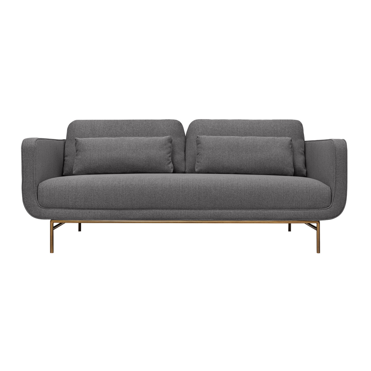77" Fabric & Metal Sofa in Gray Y9851