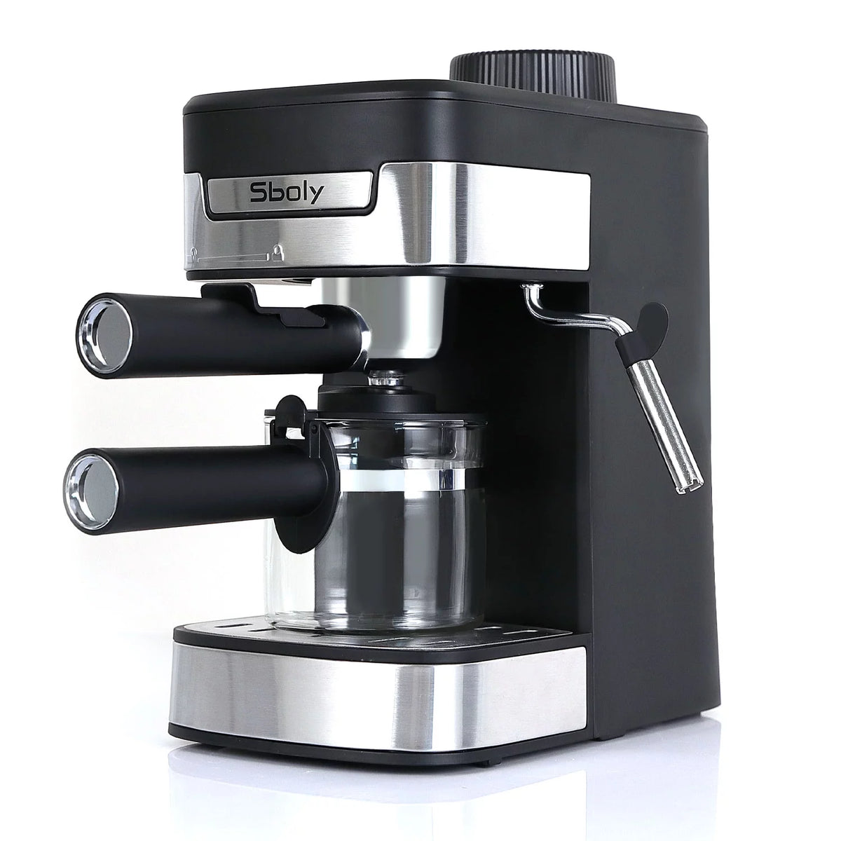 Black Coffee Maker with Milk Frother F330
