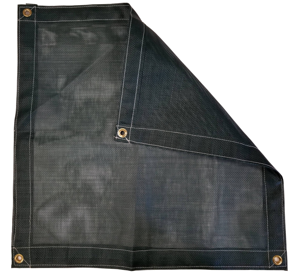 12 x 16 ft Forest Green Vinyl Coated Mesh Tarp 10 oz. Q53004