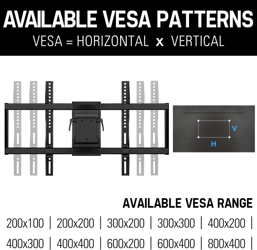 TV Wall Mount Full Motion for 42-84" TVs up to 132LBS, Max VESA 800x400mm M620