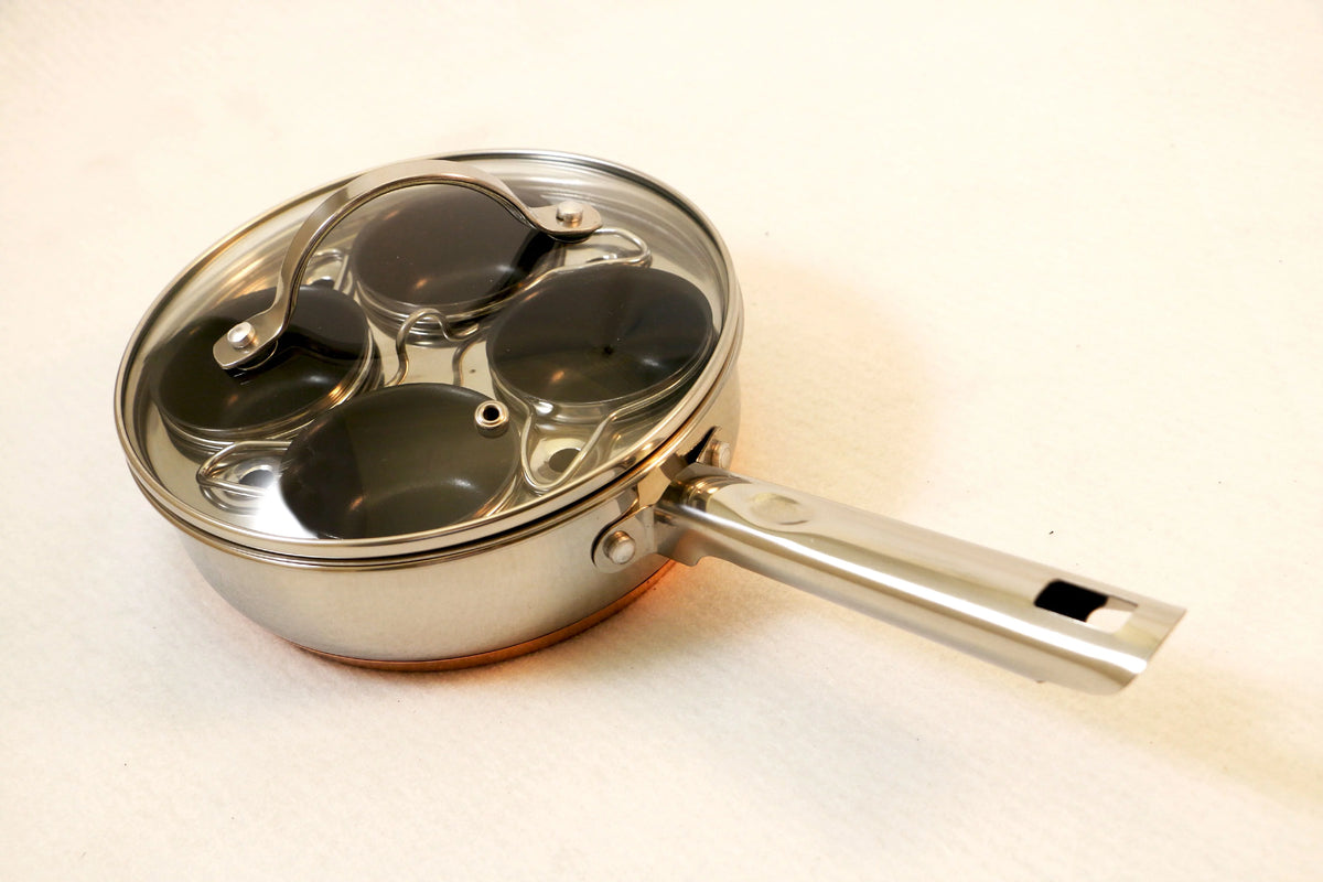 4 Cup Copper Nonstick Egg Poacher H67422