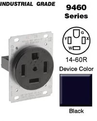 Black Flush Receptacle N26125