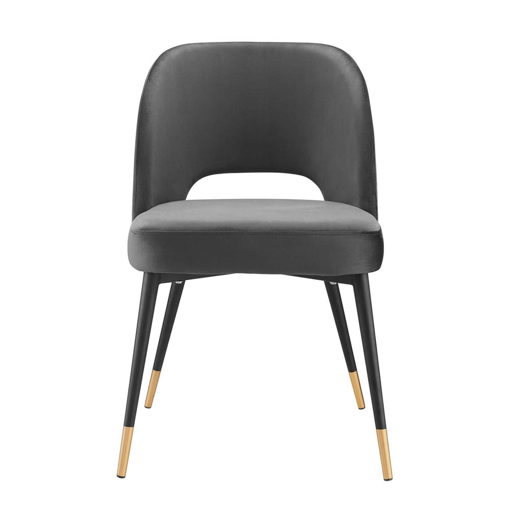 Navy Performance Velvet Dining Side Chair J96696