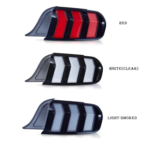 LED Rear Lights with Sequential Turn Signal, Clear Lens Taillight Assembly W190812