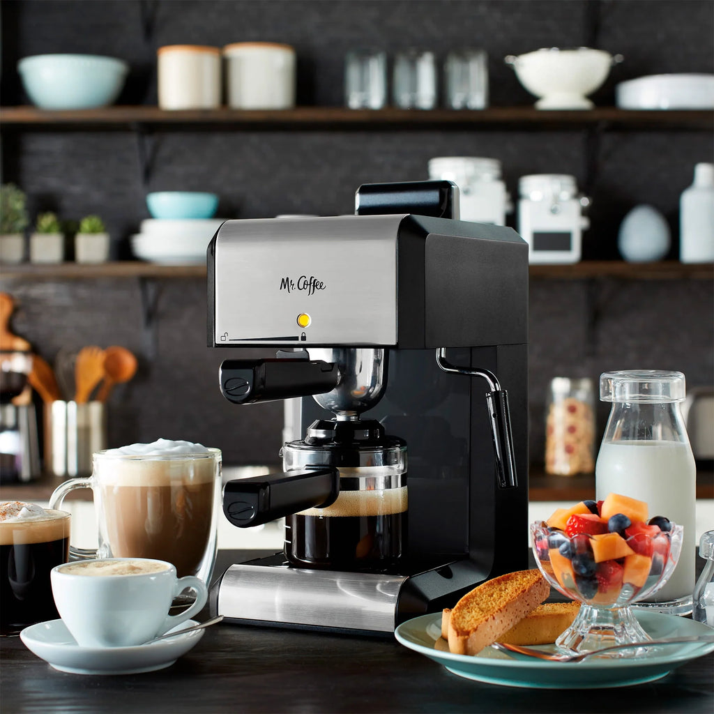 Automatic Espresso and Cappuccino Machine, 20 oz, Silver O253595