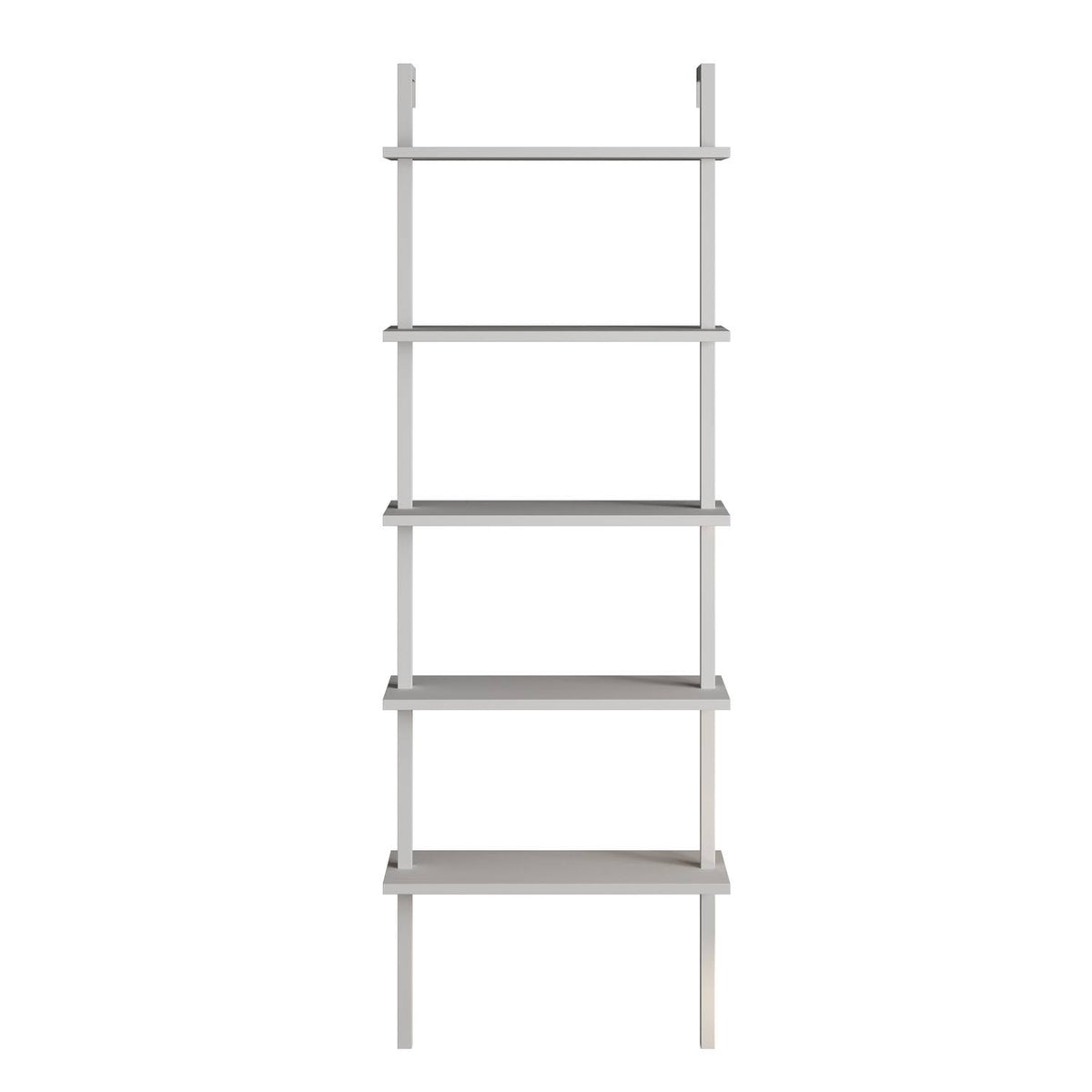 White Metal Wood Accent Ladder Bookcase B126763