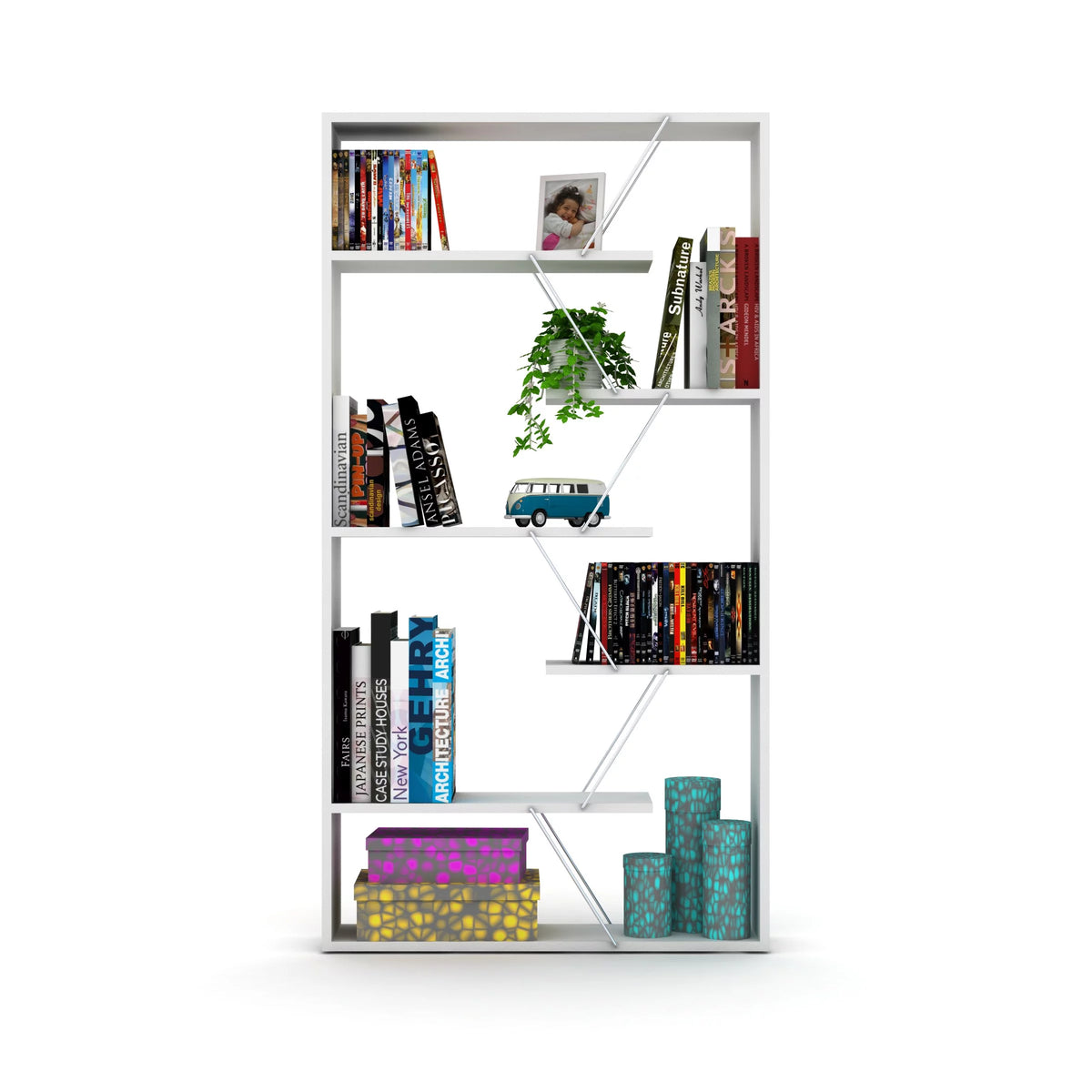 5 Tier Modern Bookshelf A8545