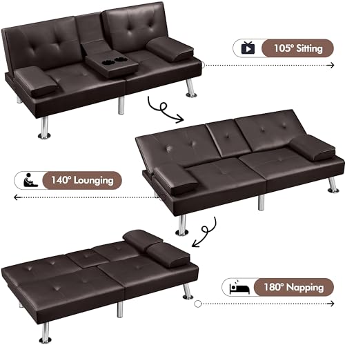 Dark Gray Convertible Sofa Bed T559364