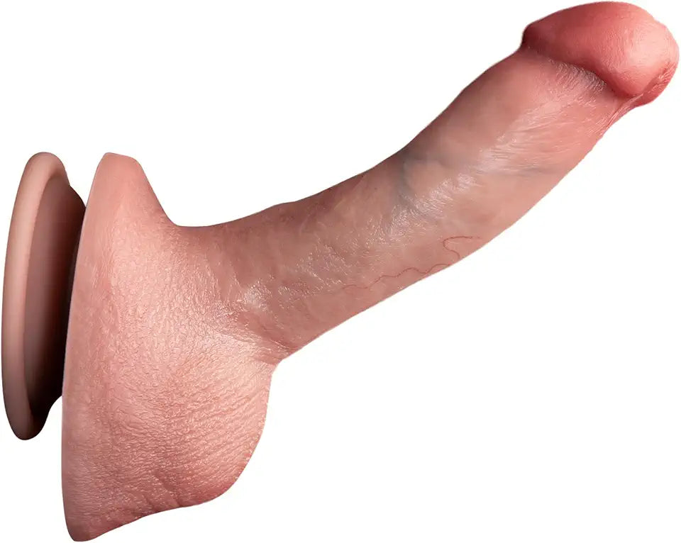 7.8 Inch Realistic Dual Density Silicone Dildo with Suction Cup L640712